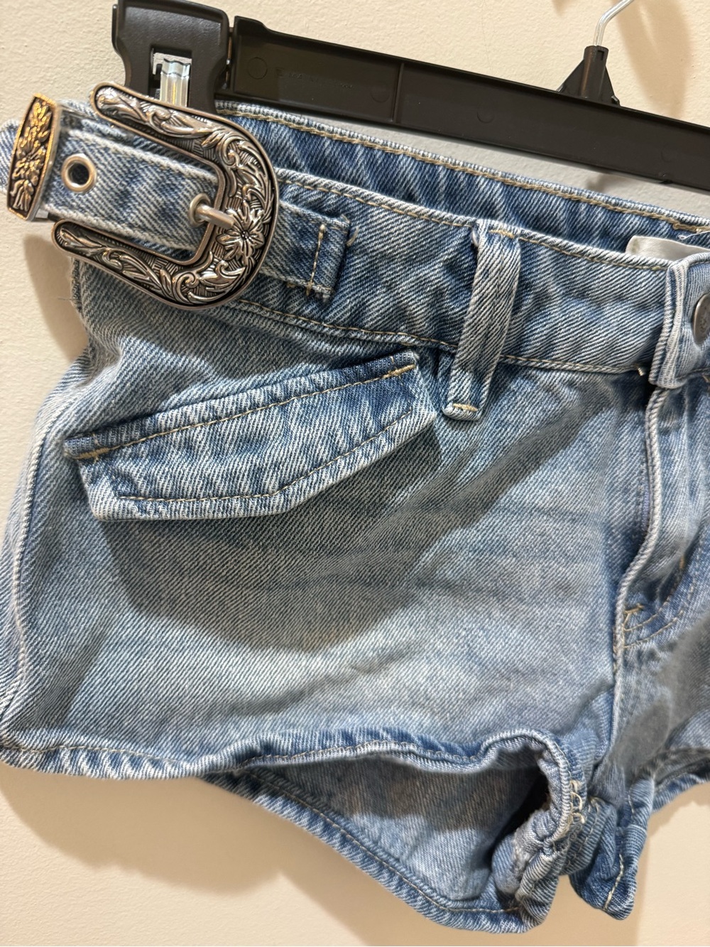 Light Wash Blue Denim Jean Shorts - Women's Casual Summer Cutoffs